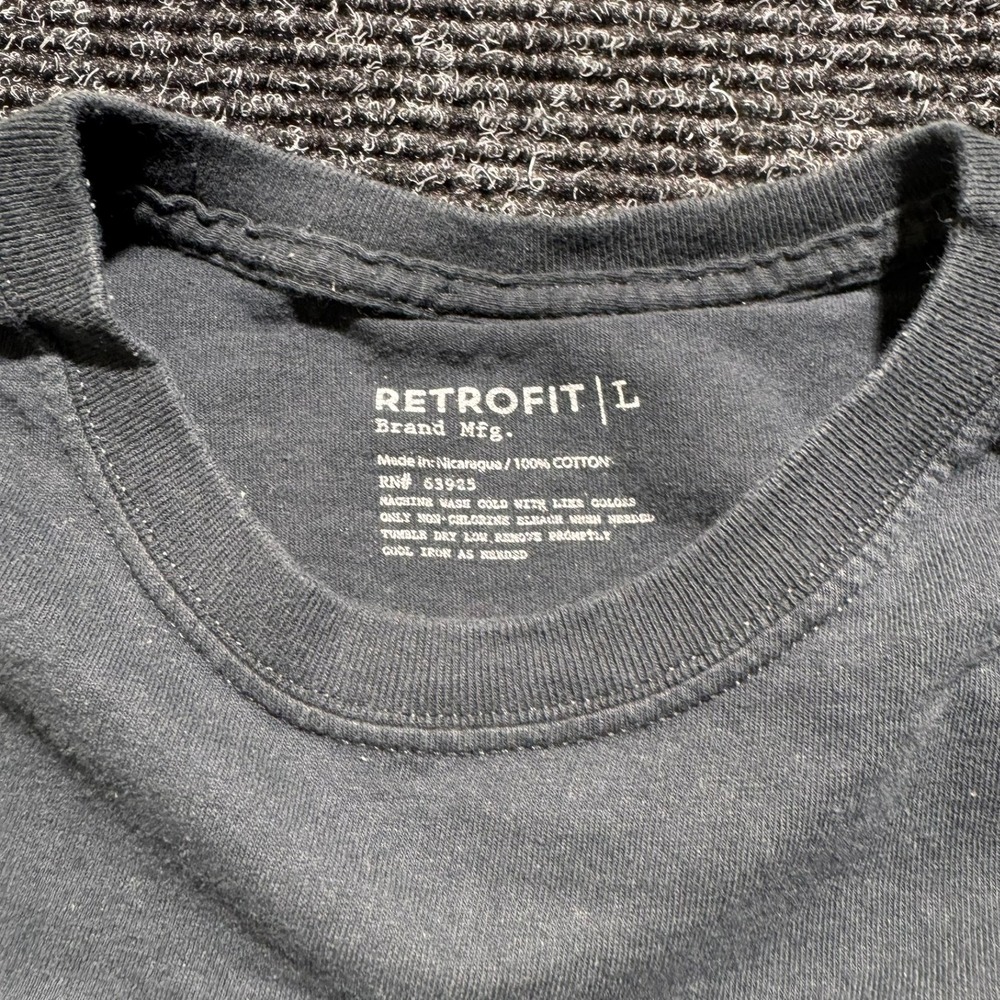 Retrofit Brand Mens Graphic T-Shirt Large Black Its On The House Skull Beach Tee - Picture 5 of 11
